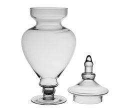 Lasipurkki kannella 44cm