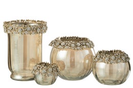 Kynttil&auml;kuppi 19cm, samppanja