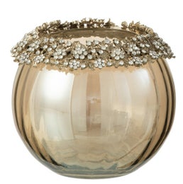 Tuikkukuppi strassikoristeilla 10cm, sampanja