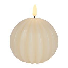 Led-kynttil&auml; pallo, luonnonvalkoinen
