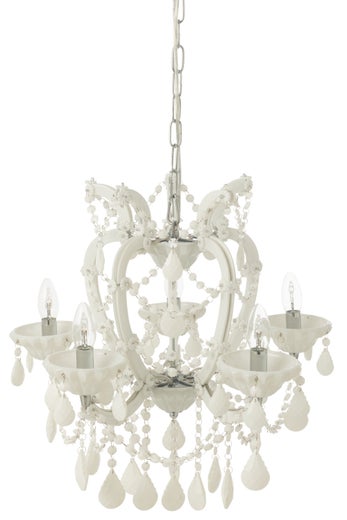 Kattokruunu 57cm, valkoinen