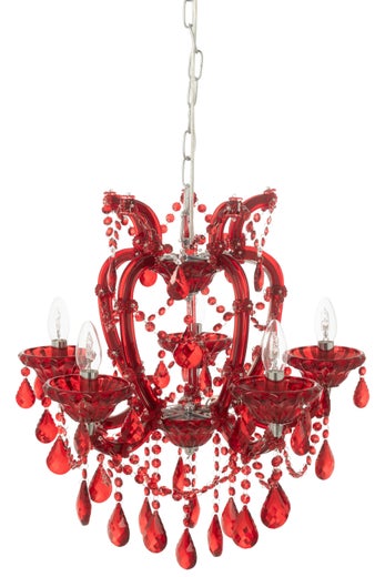 Kattokruunu 57cm, punainen